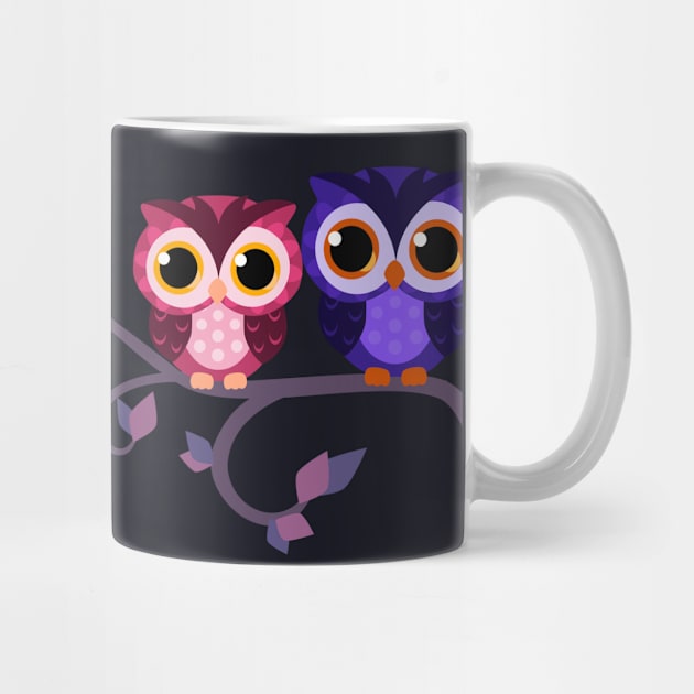 Kawaii Owls by LyddieDoodles